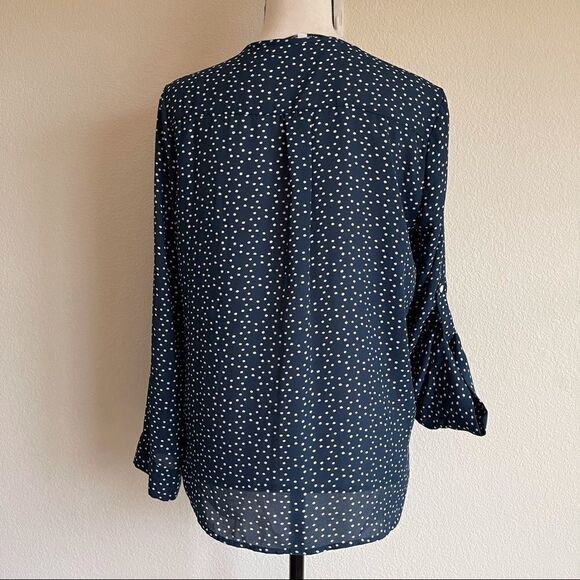 Collective Concepts Blue Polka Dot Blouse‎ - Picture 4 of 11